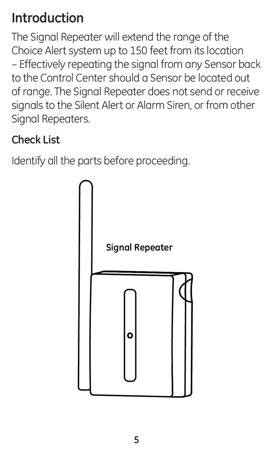 GE 45138 user manual Introduction, Check List 