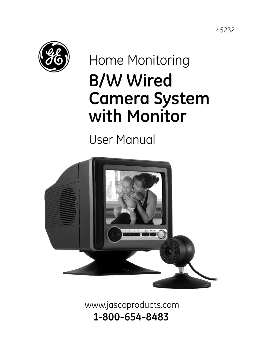 GE 45232 user manual Wired Camera System with Monitor 