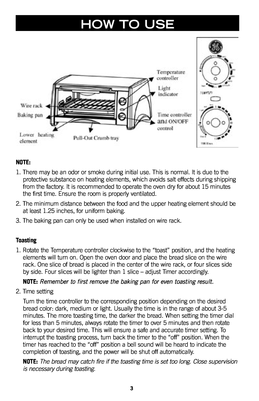 GE 4681131690461 manual How To Use, Toasting 