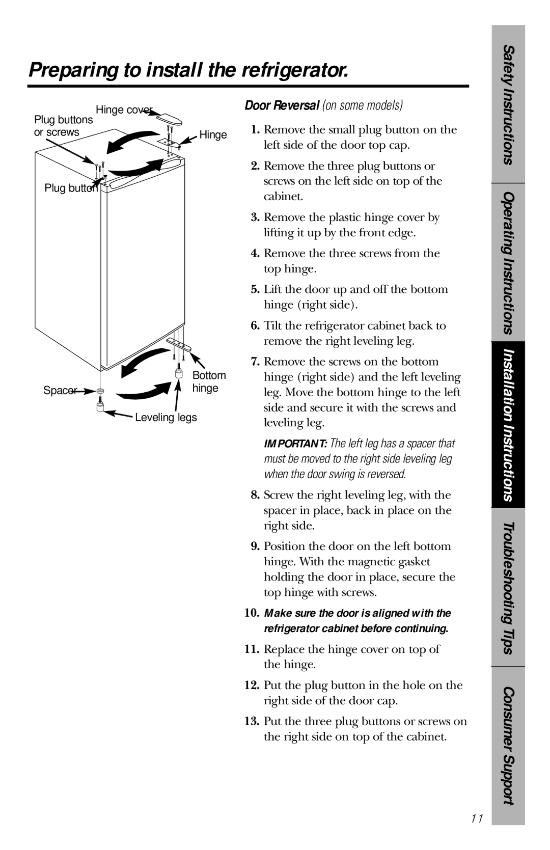 GE 49-60327 owner manual Safety, Consumer Support 