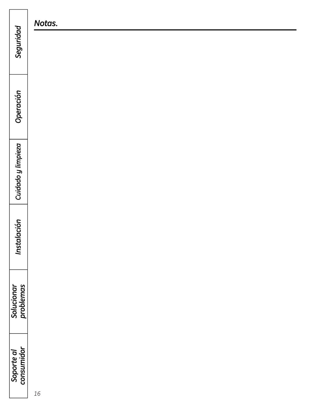 GE 49-60451, 197D7188P001 operating instructions Notas 