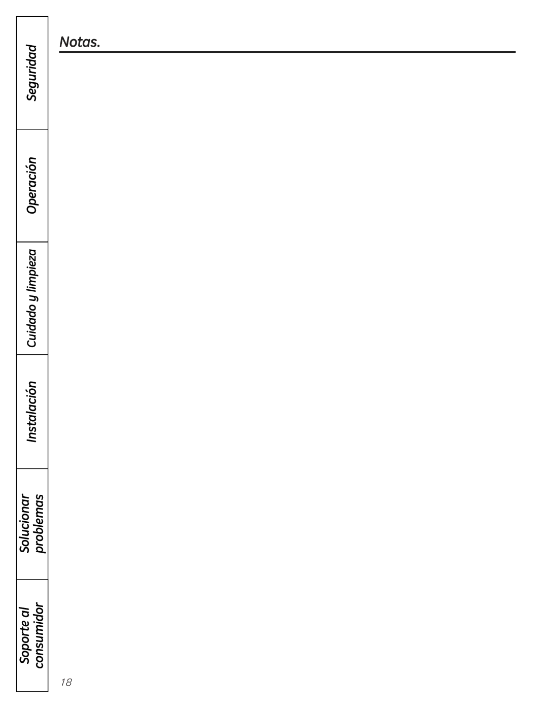 GE 49-60451, 197D7188P001 operating instructions Notas 