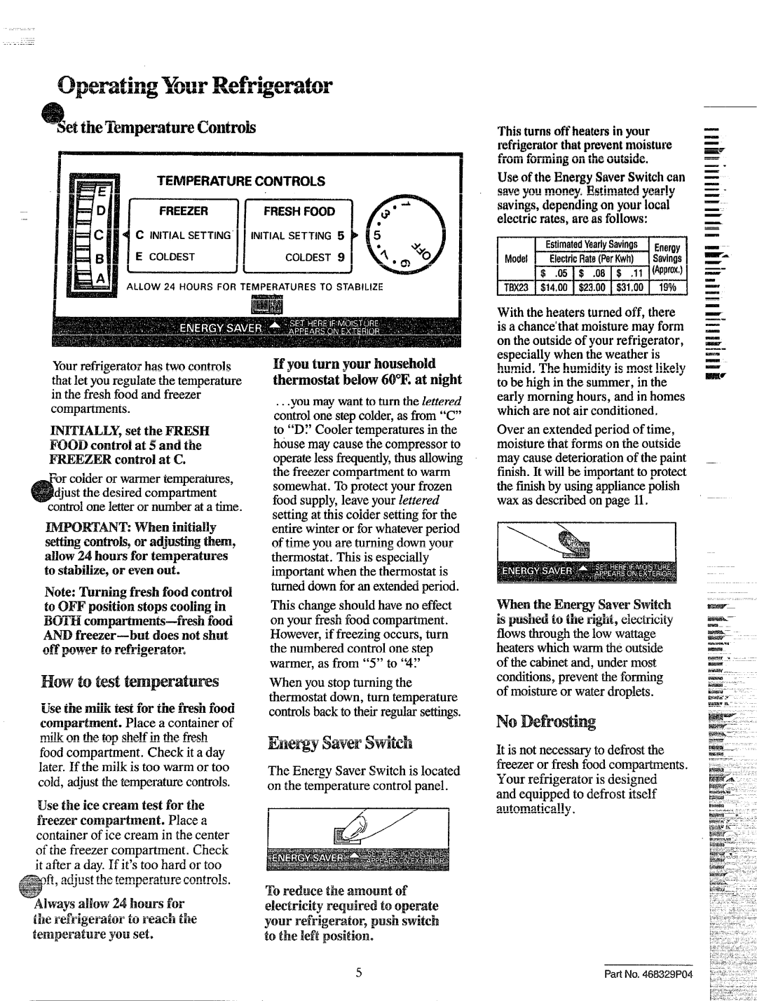 GE 49-6514 manual Tthe’EmperatureXmtrds, EnemysaverStikh, Thuiperaturecontrols 