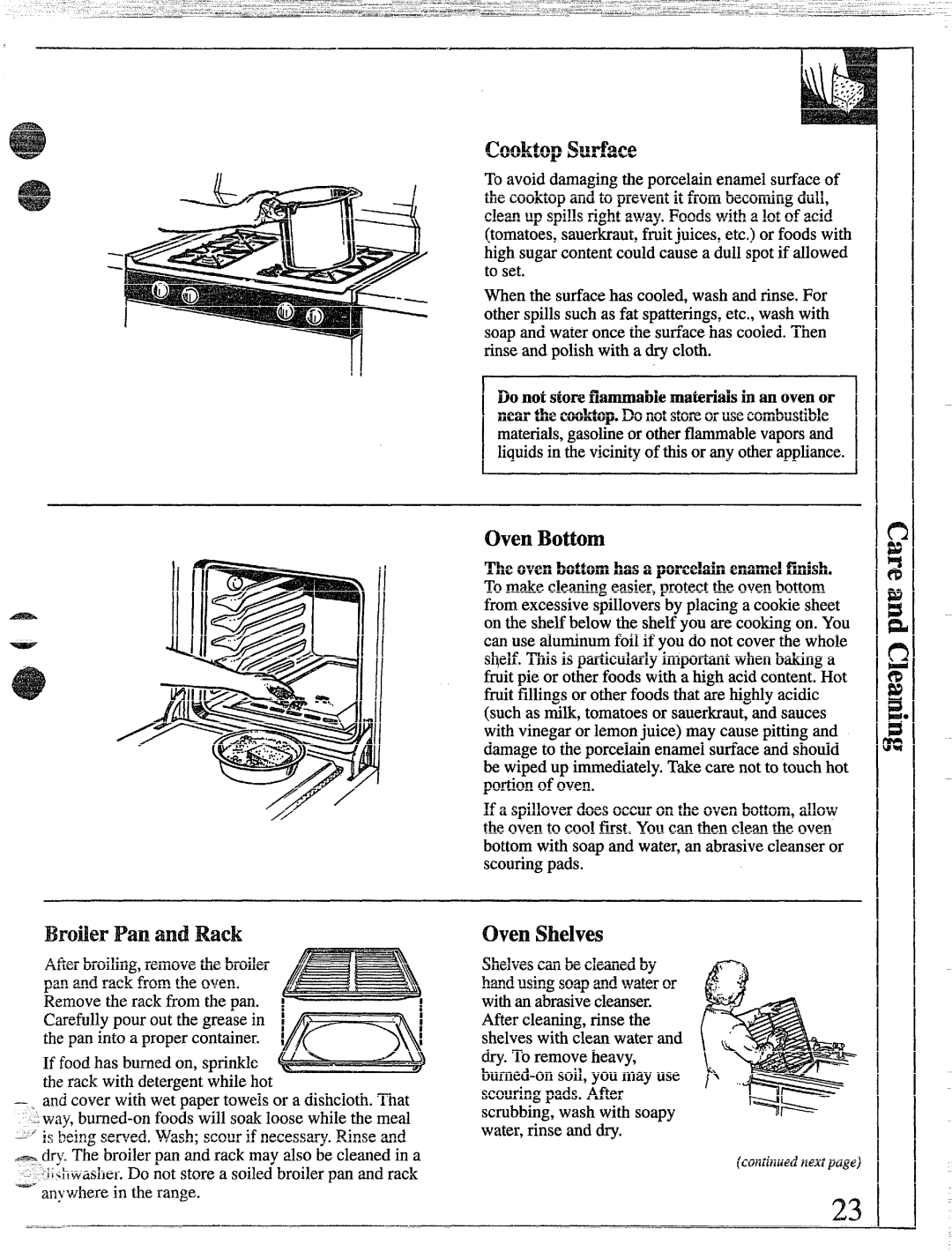 GE 49-8338 installation instructions Broiler Pan and Rack, Cooktop Suflace, OvenBottom 