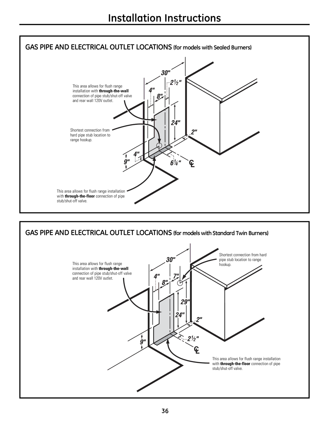 GE 49-85179, JGB428SERSS installation instructions Range hookup 