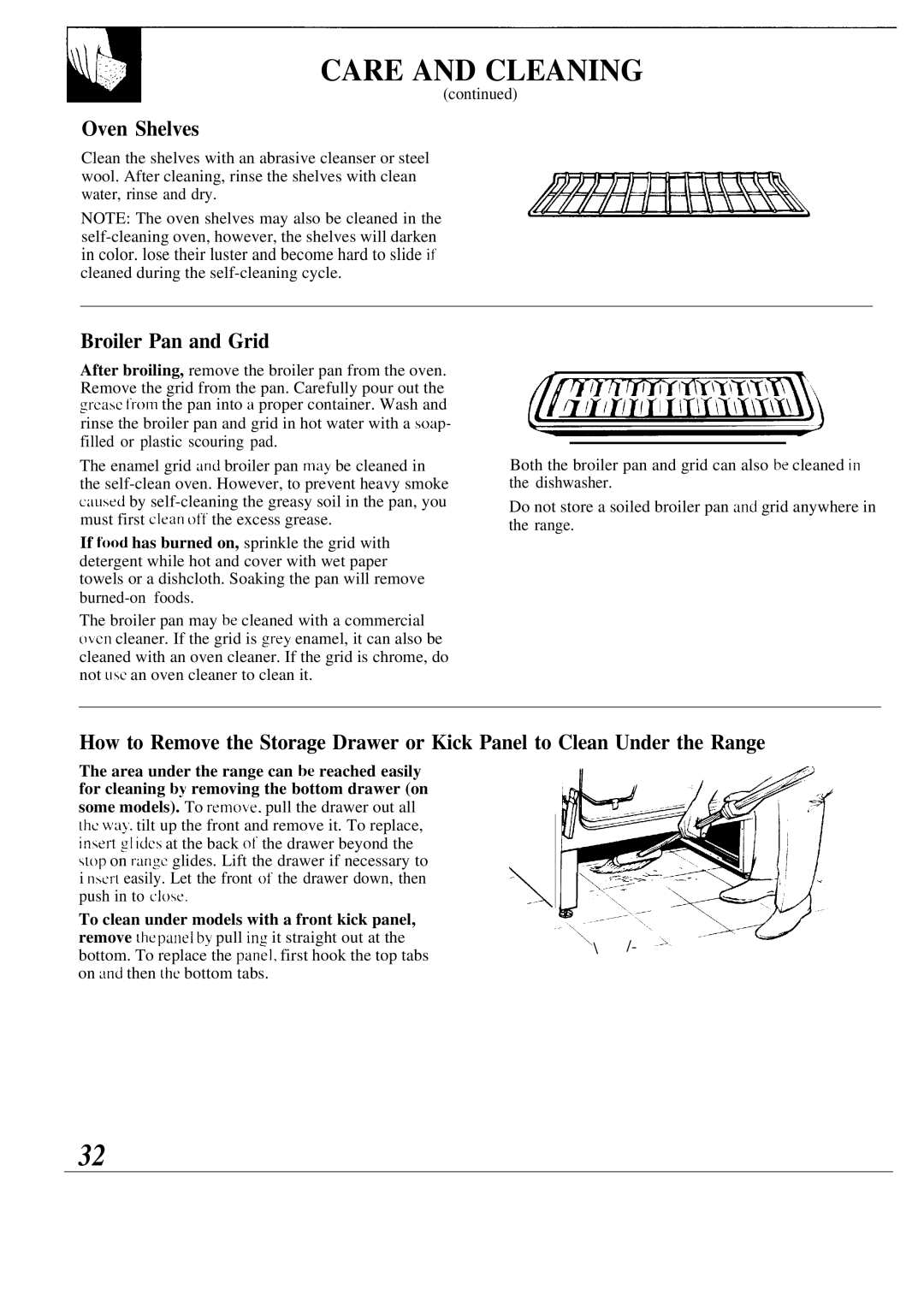 GE 49-8549, 164 D2966P073 warranty Oven Shelves, Broiler Pan and Grid 