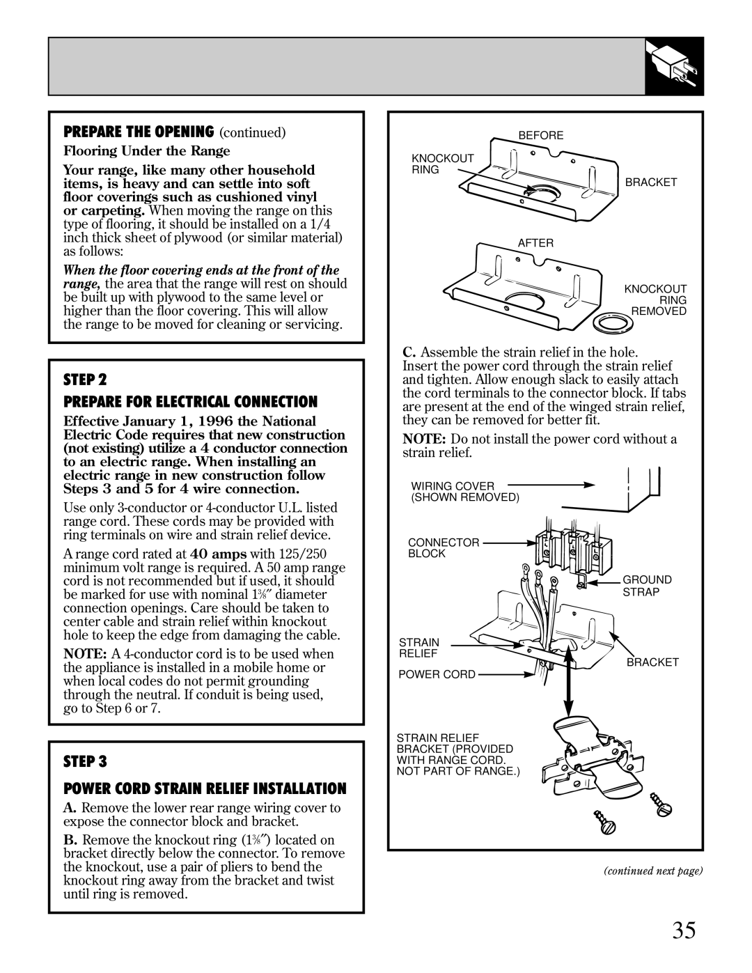 GE 4164D2966P234, 49-8723 warranty Step 