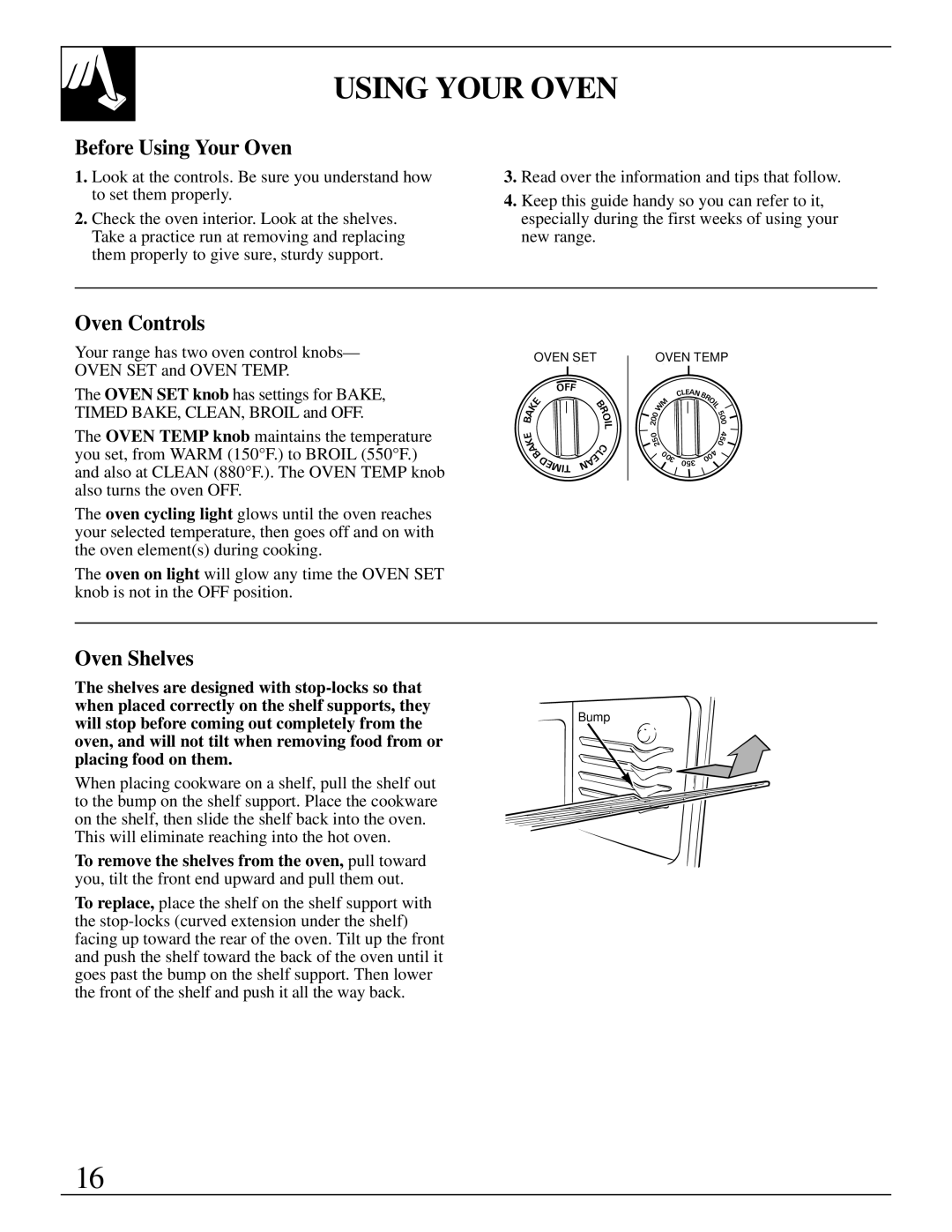 GE 49-8726, 164D2966P238 warranty Before Using Your Oven, Oven Controls, Oven Shelves 