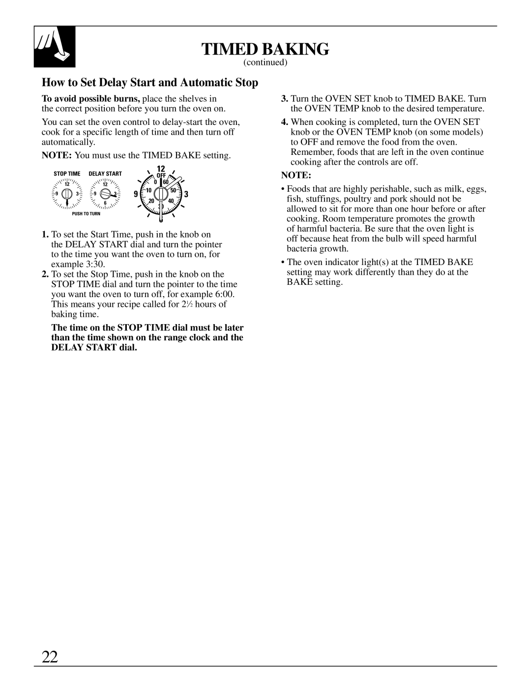 GE 49-8726, 164D2966P238 warranty How to Set Delay Start and Automatic Stop 