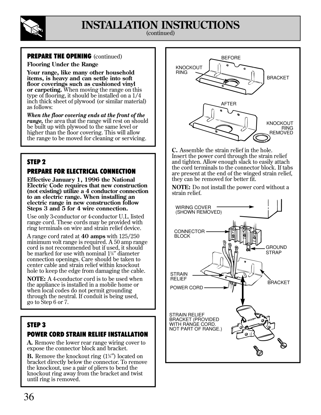 GE 49-8726, 164D2966P238 warranty Step 