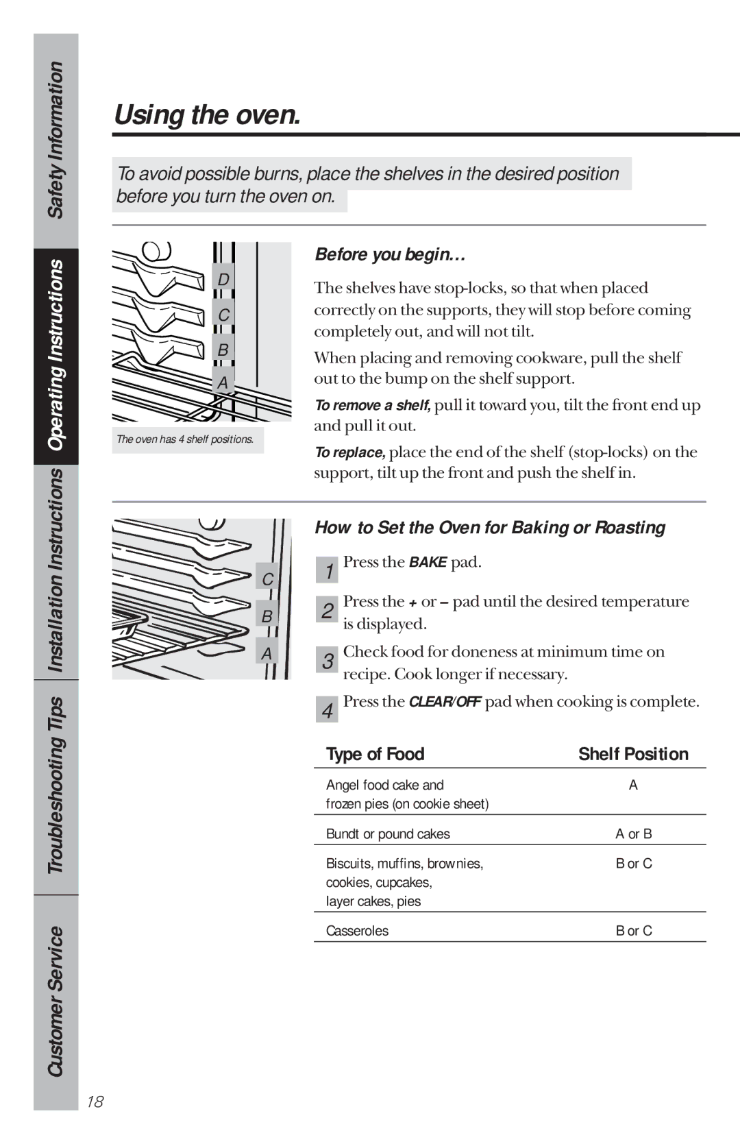 GE 49-8780, 164D3333P034 manual Using the oven, Before you begin… 