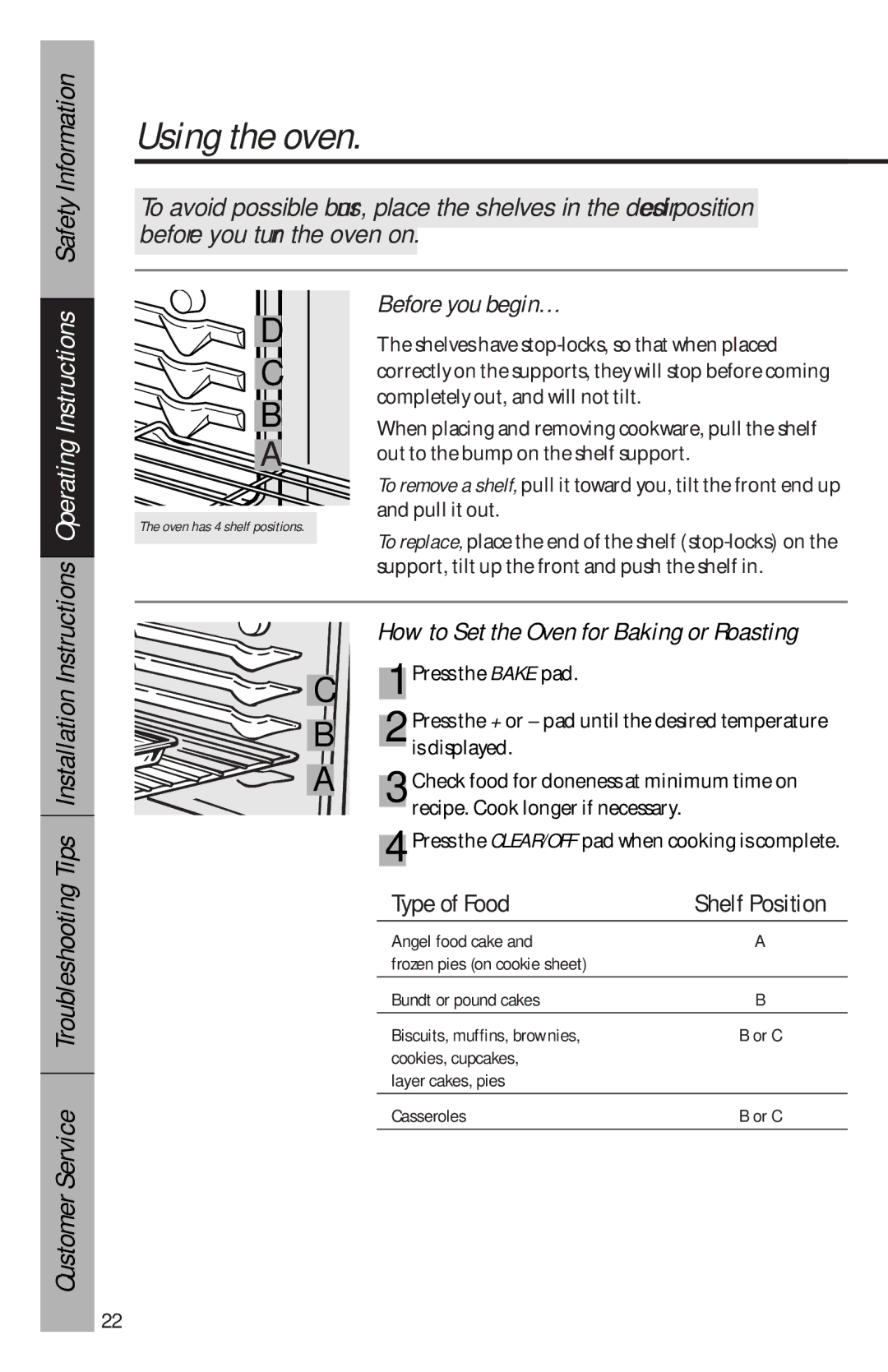 GE 49-8827, 164D3333P069 owner manual Using the oven, Before you begin… 