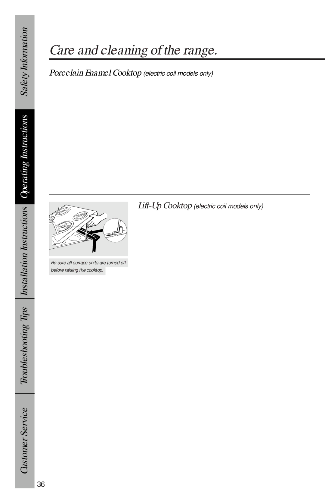 GE 49-8827, 164D3333P069 owner manual Operating Instructions Safety Information 