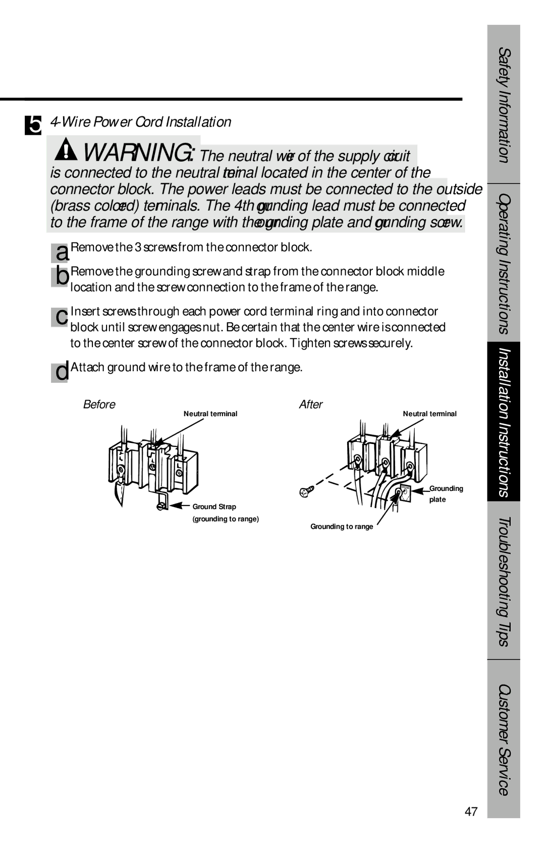 GE 164D3333P069, 49-8827 owner manual Before After 