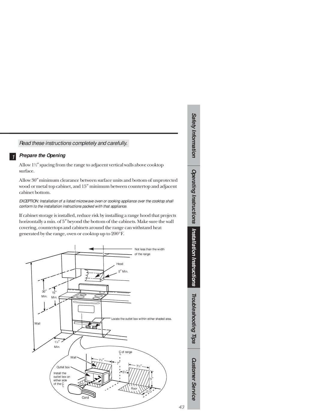 GE 164D3333P171, 49-8941 owner manual Tips, Prepare the Opening 