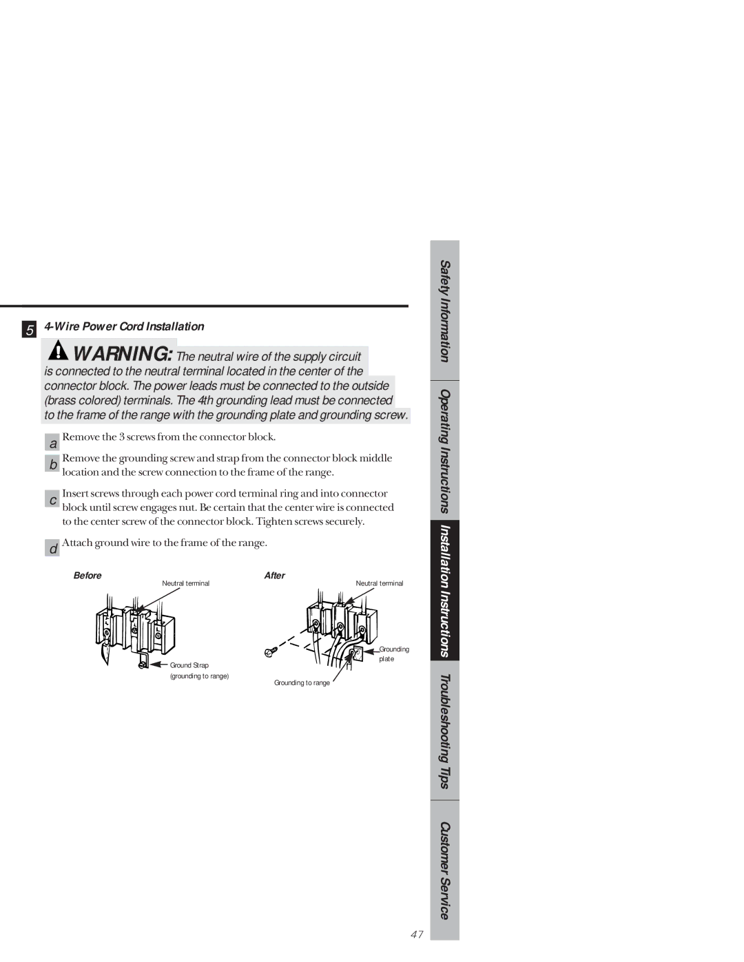 GE 164D3333P171, 49-8941 owner manual Before After 