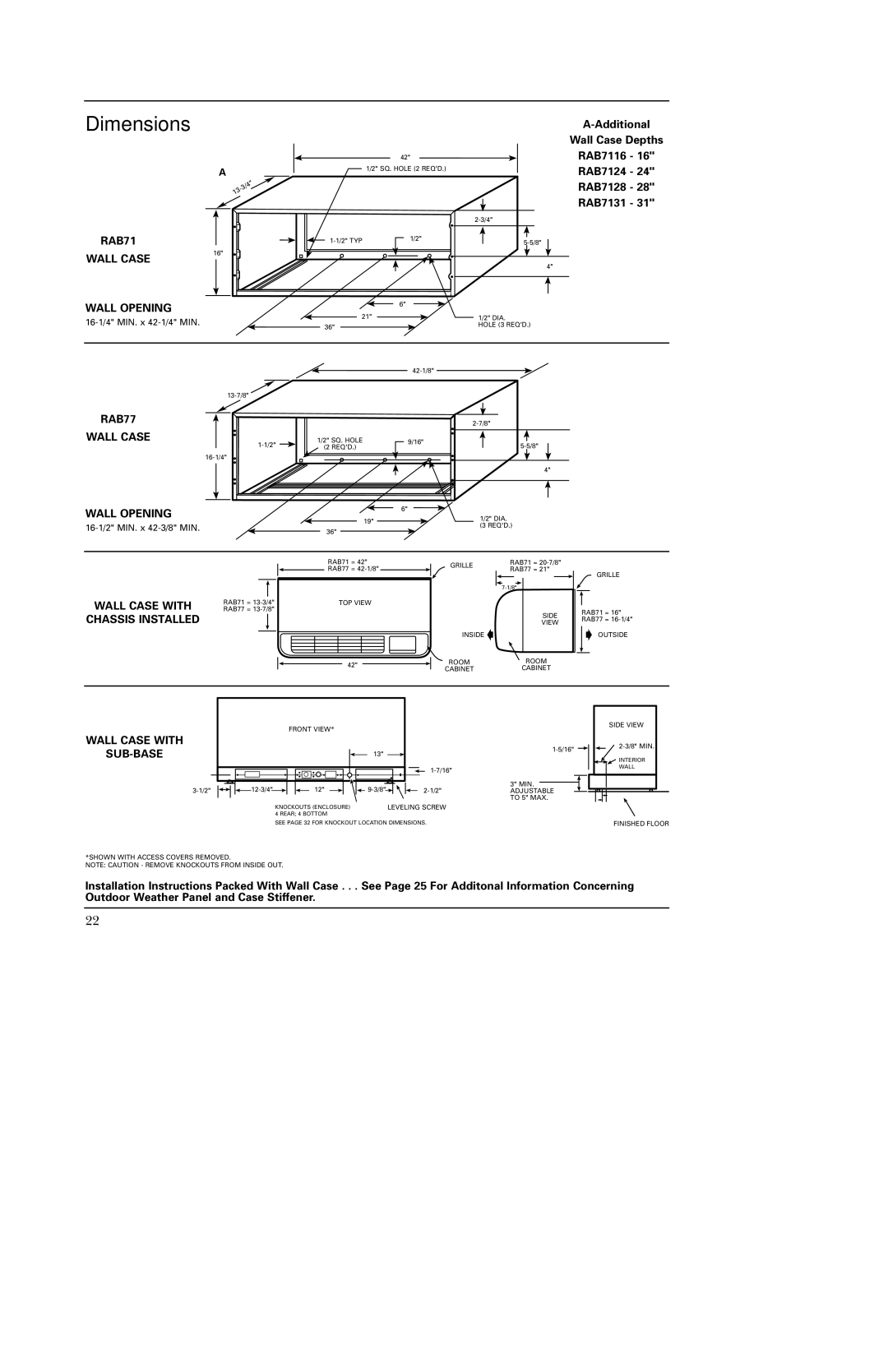 GE 5500 manual Dimensions 