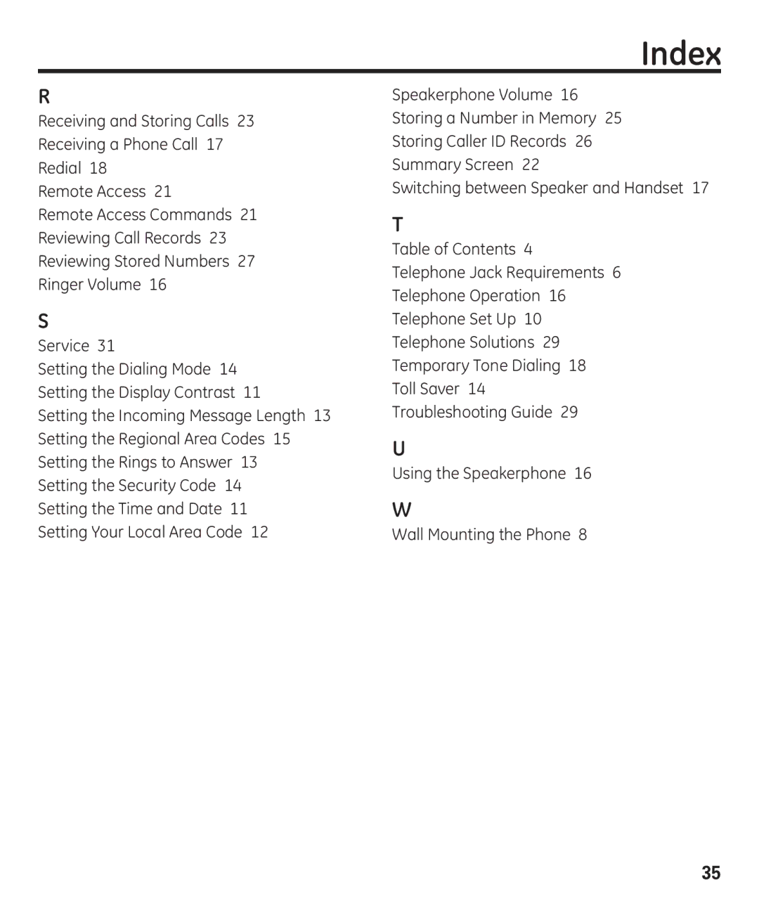 GE 55927740 manual Setting the Time and Date 11 Setting Your Local Area Code 