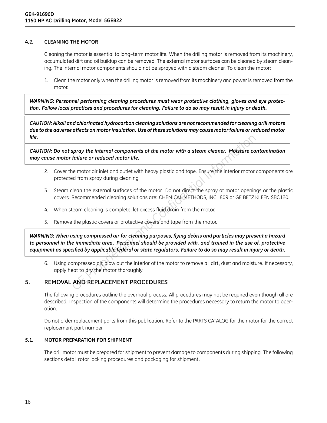 GE 5GEB22 manual Maycause, Ing.Theinernal, Claningdrill, Torlife, Torairinlet 