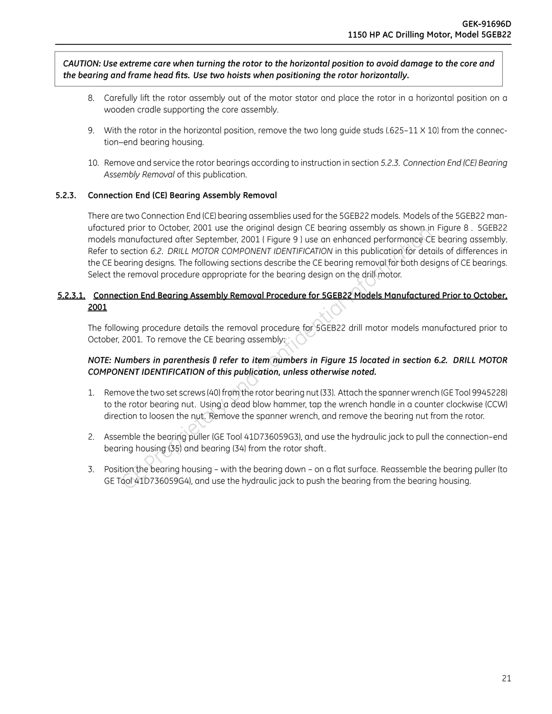 GE 5GEB22 manual Hanc, CMPONENTIDENTIFICATIONofthispublicaio,unlers, Wooden 