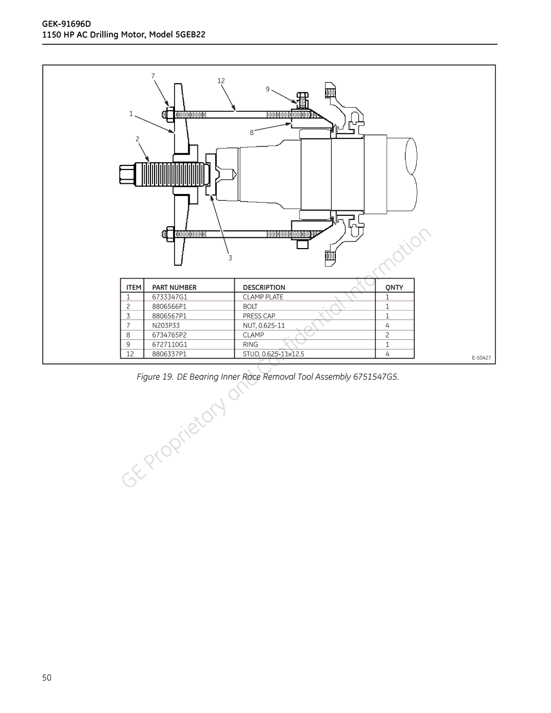 GE manual GEK1150-91696DHPACDrillingMotor, Model 5GEB22 