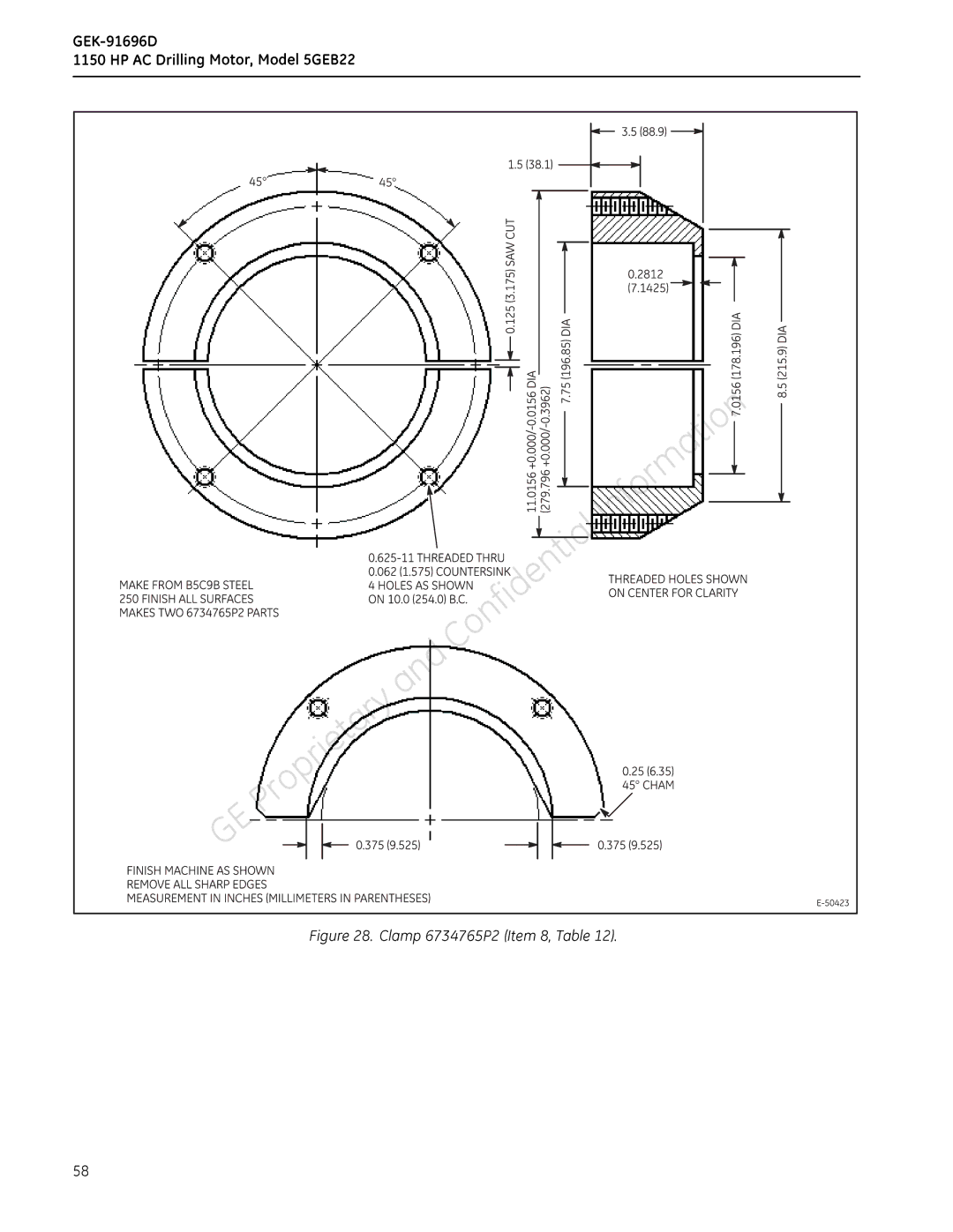 GE manual 1150GEK-91696DHPACDrillingMotor, Model5GEB22 