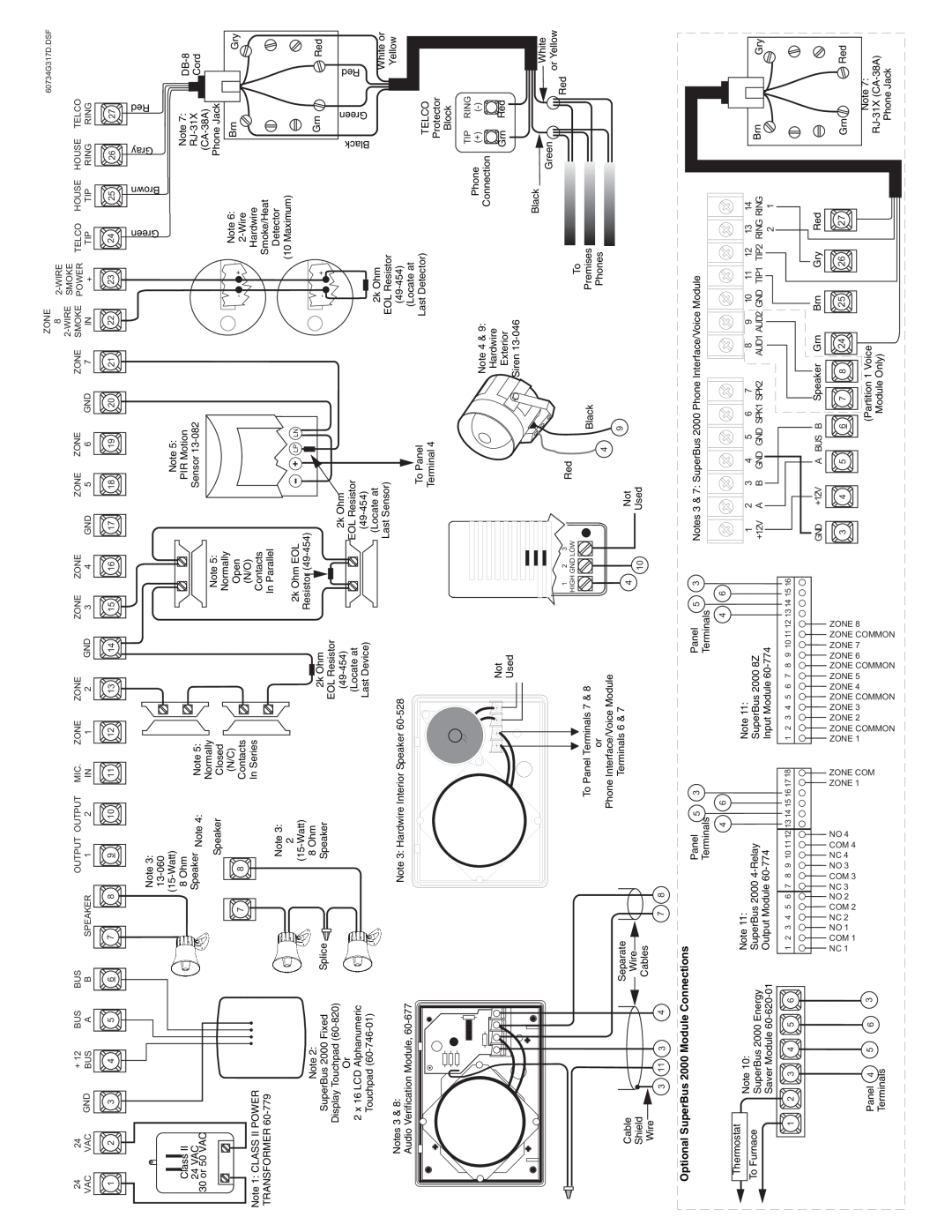 GE 60-960-95 installation instructions Optional SuperBus 2000 Module Connections 