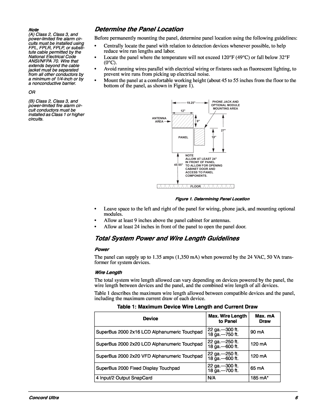 GE 60-960-95 installation instructions Determine the Panel Location, Total System Power and Wire Length Guidelines 