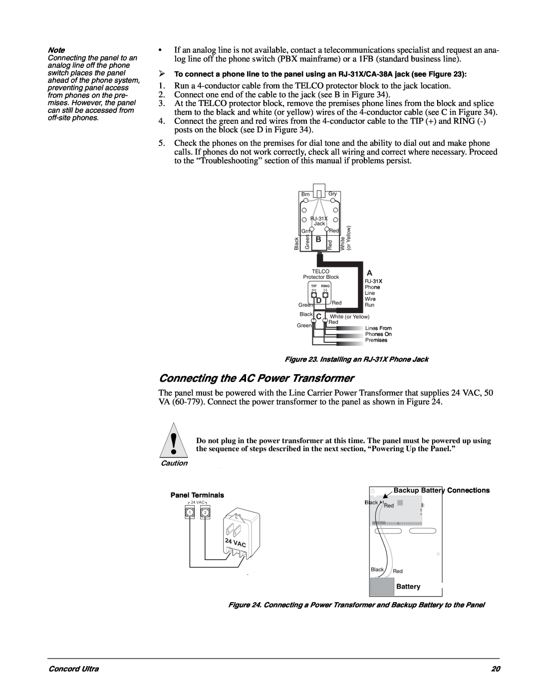 GE 60-960-95 installation instructions Connecting the AC Power Transformer 