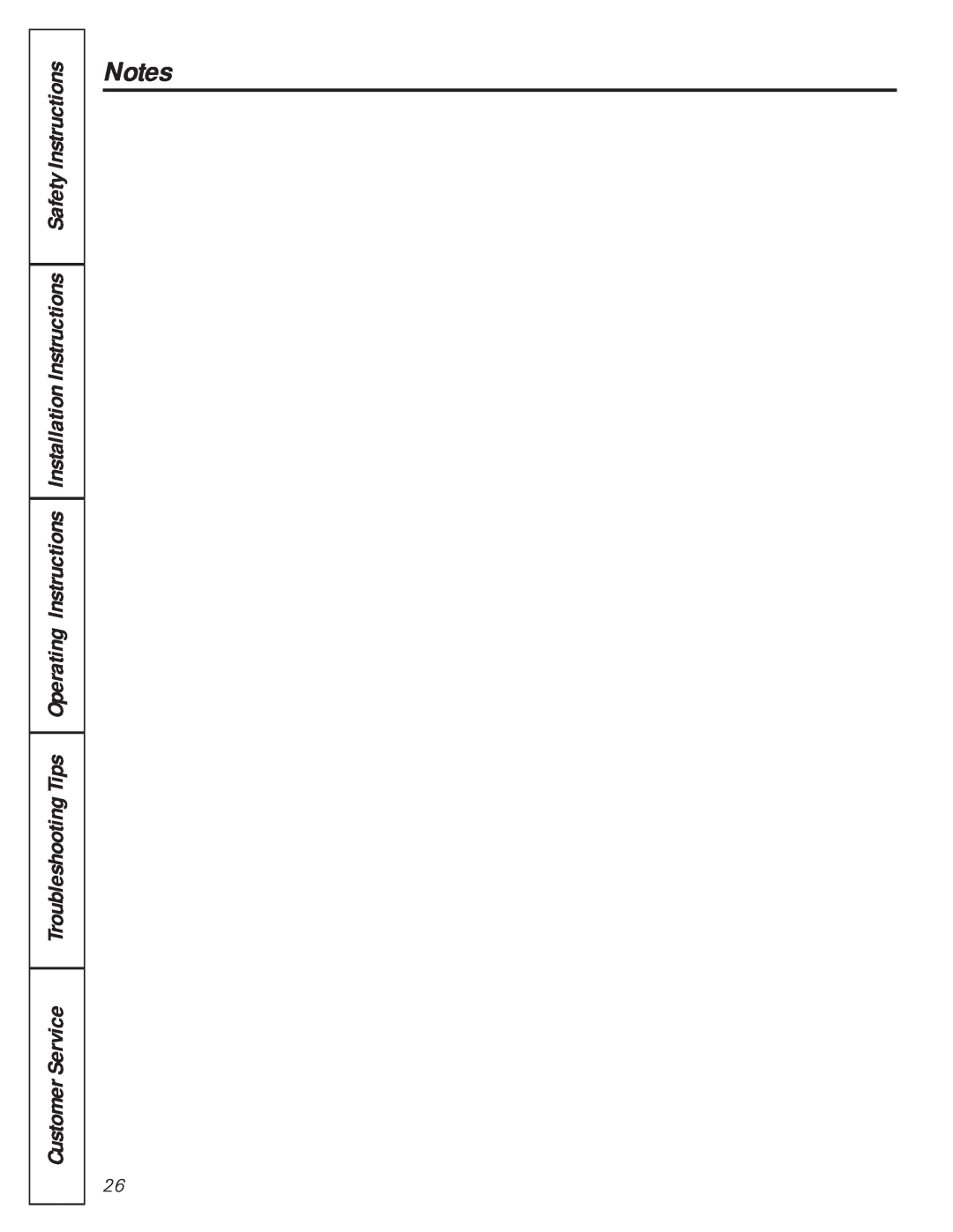 GE 6000A TroubleshootingTips, Operating Instructions, CustomerService, SafetyInstructions, Installation Instructions 