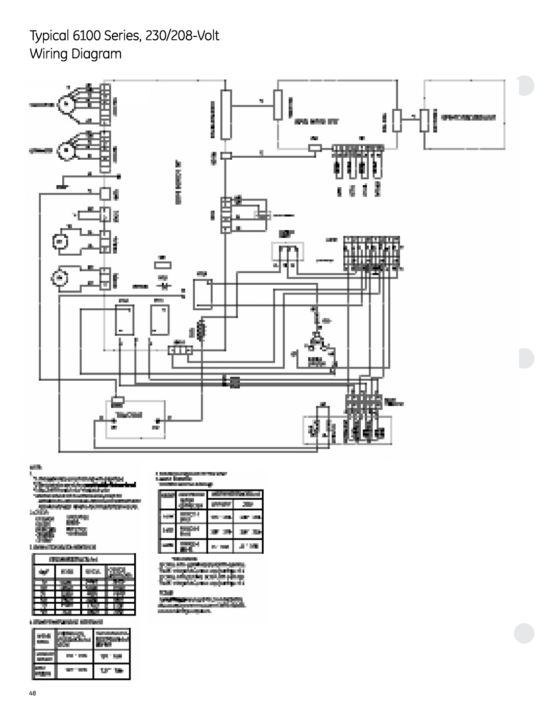 GE 4100 manual Typical 6100 Series, 230/208-VoltWiring Diagram 