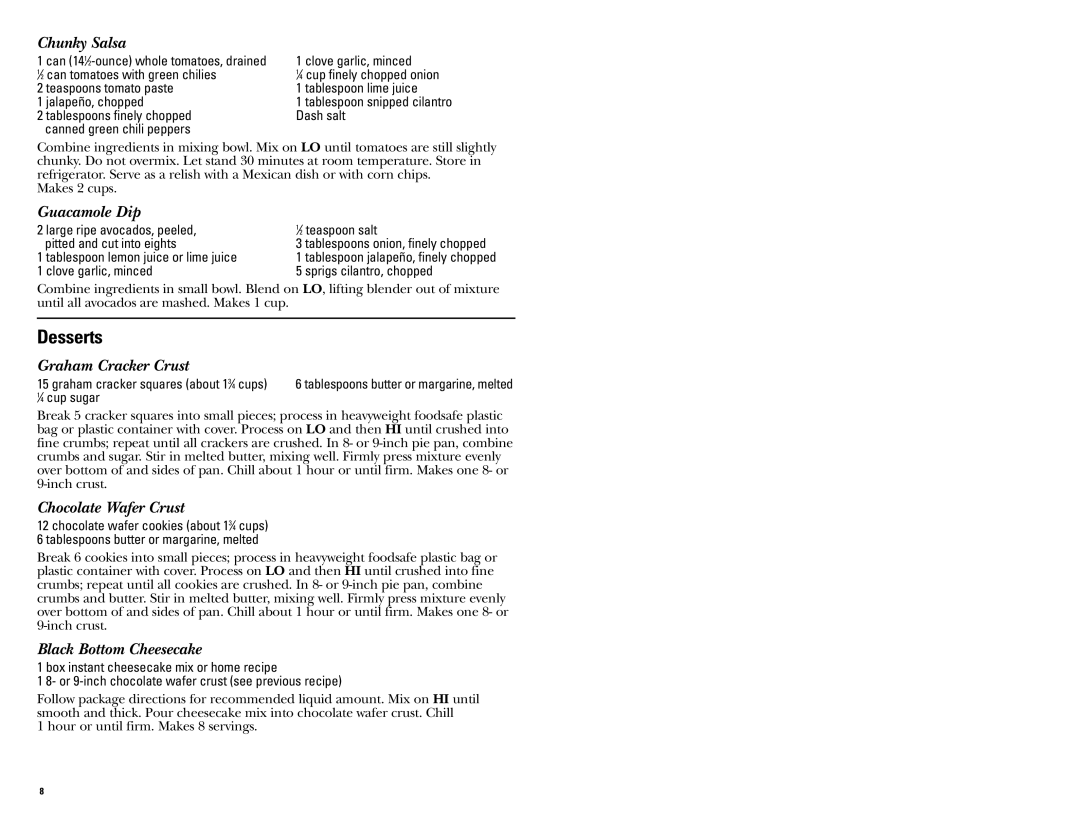 GE 681131067577 warranty Desserts 