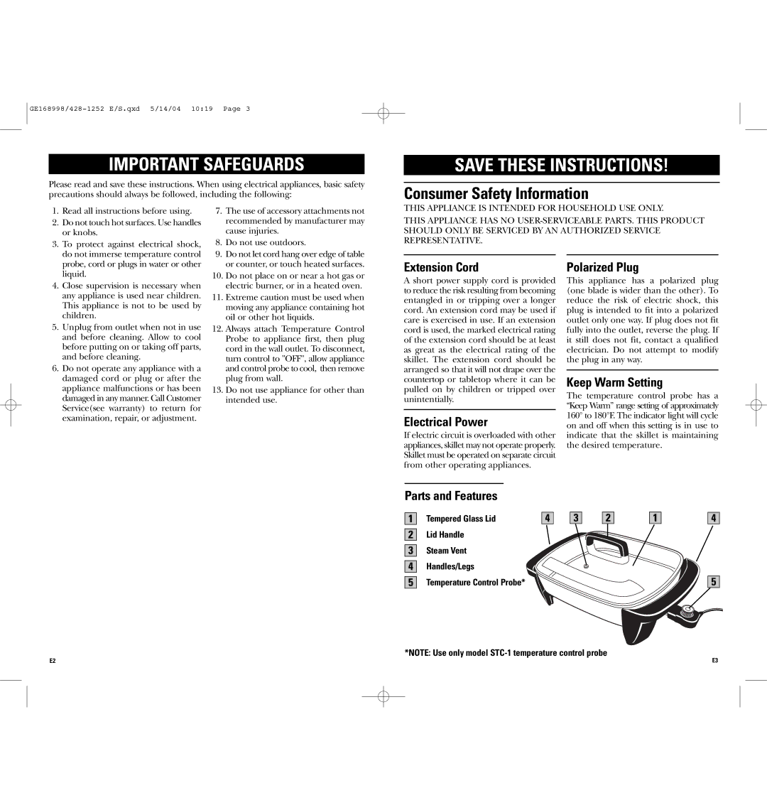 GE 681131689984 warranty Important Safeguards, Consumer Safety Information 