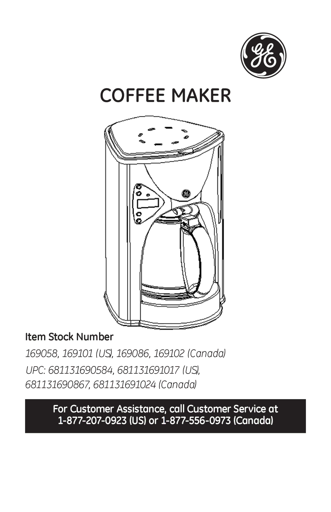 GE 681131690867, 681131691017, 681131690584, 681131691024 manual Coffee Maker 