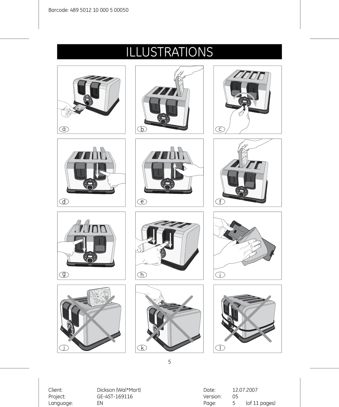 GE 681131691154 manual Illustrations 