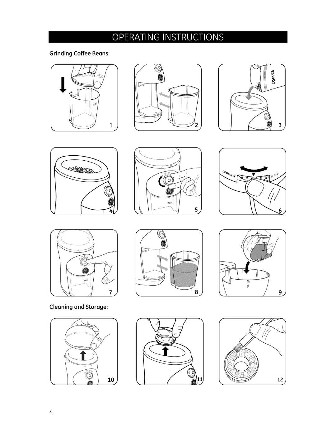 GE 681131691321 manual Operating Instructions 