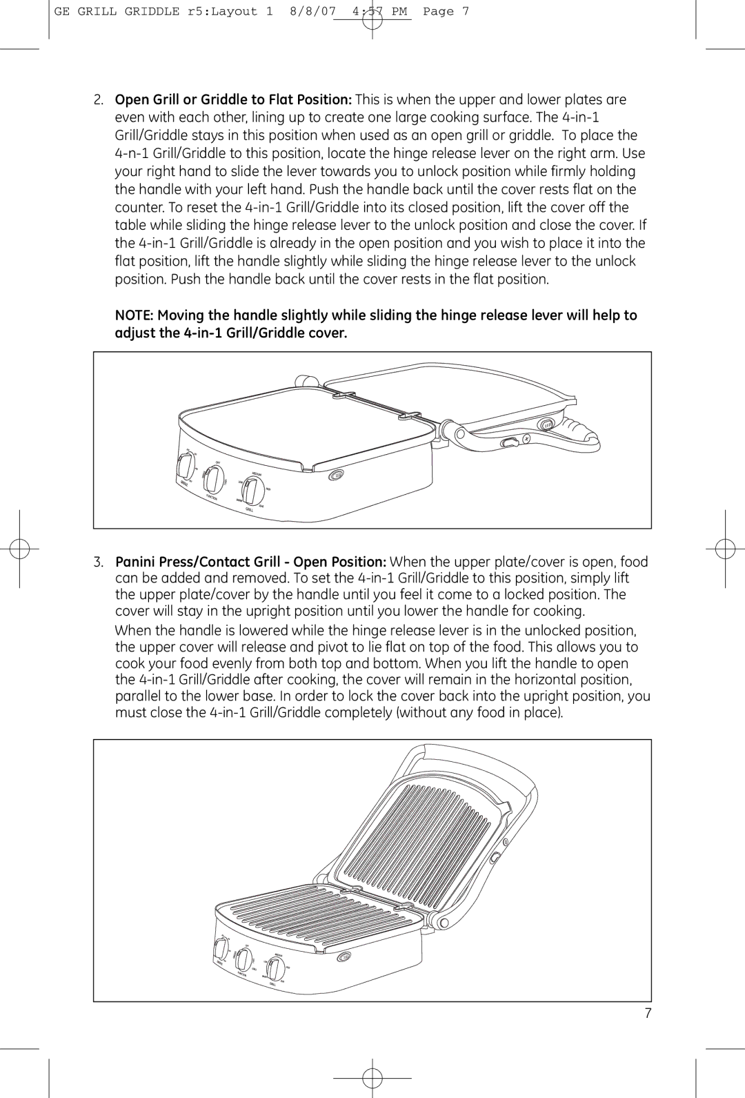 GE 681131691482 manual GE Grill Griddle r5Layout 1 8/8/07 457 PM 