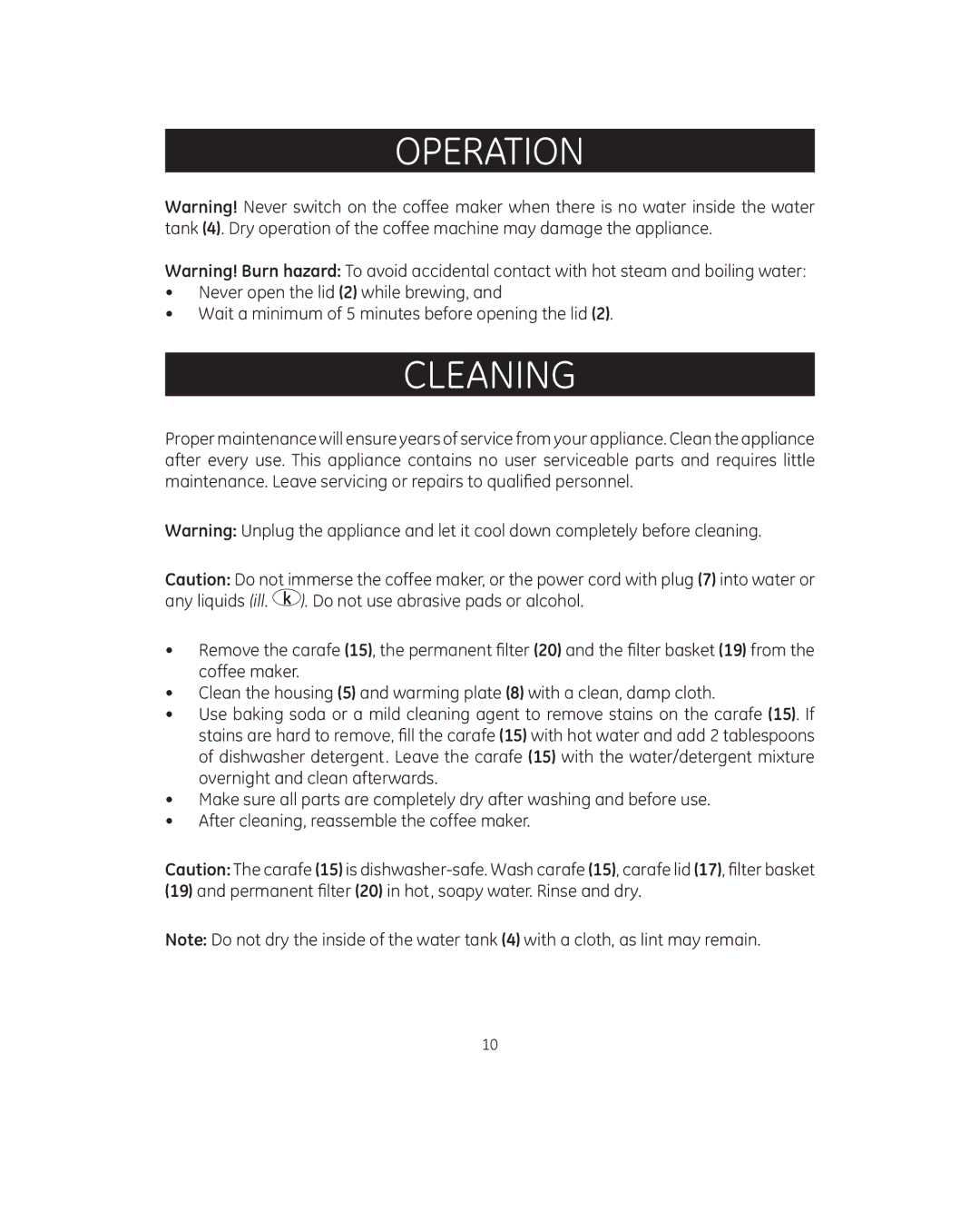 GE 681131692083 manual Cleaning 