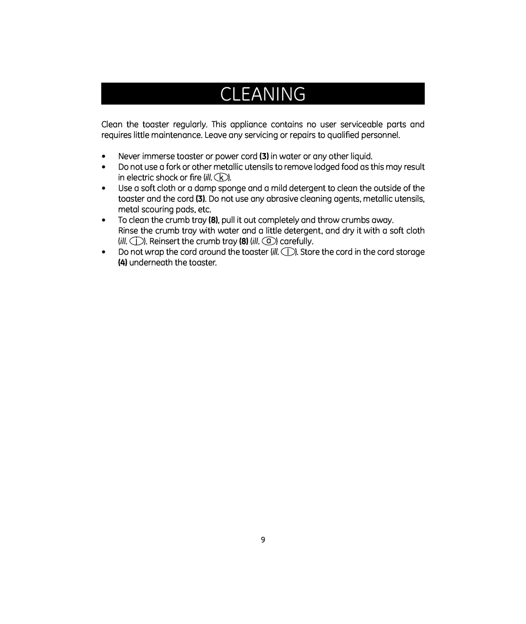 GE 681131692113, 169235 manual Cleaning 
