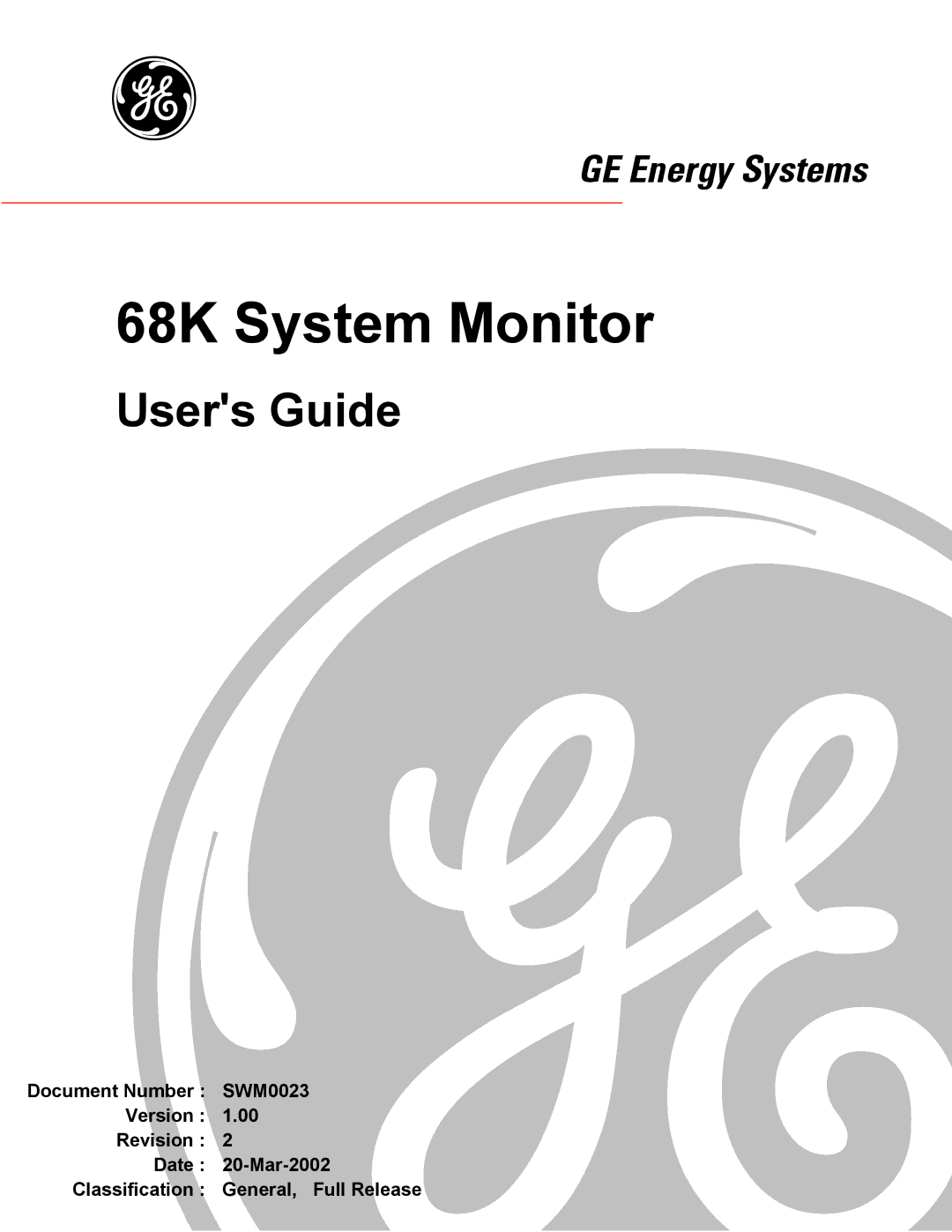 GE manual 68K System Monitor 