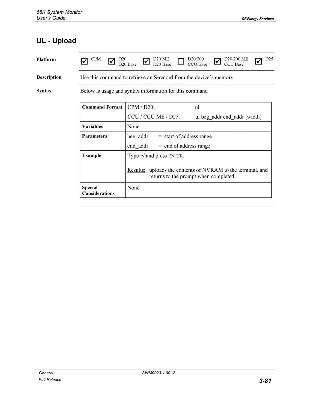 GE 68K System manual UL Upload 