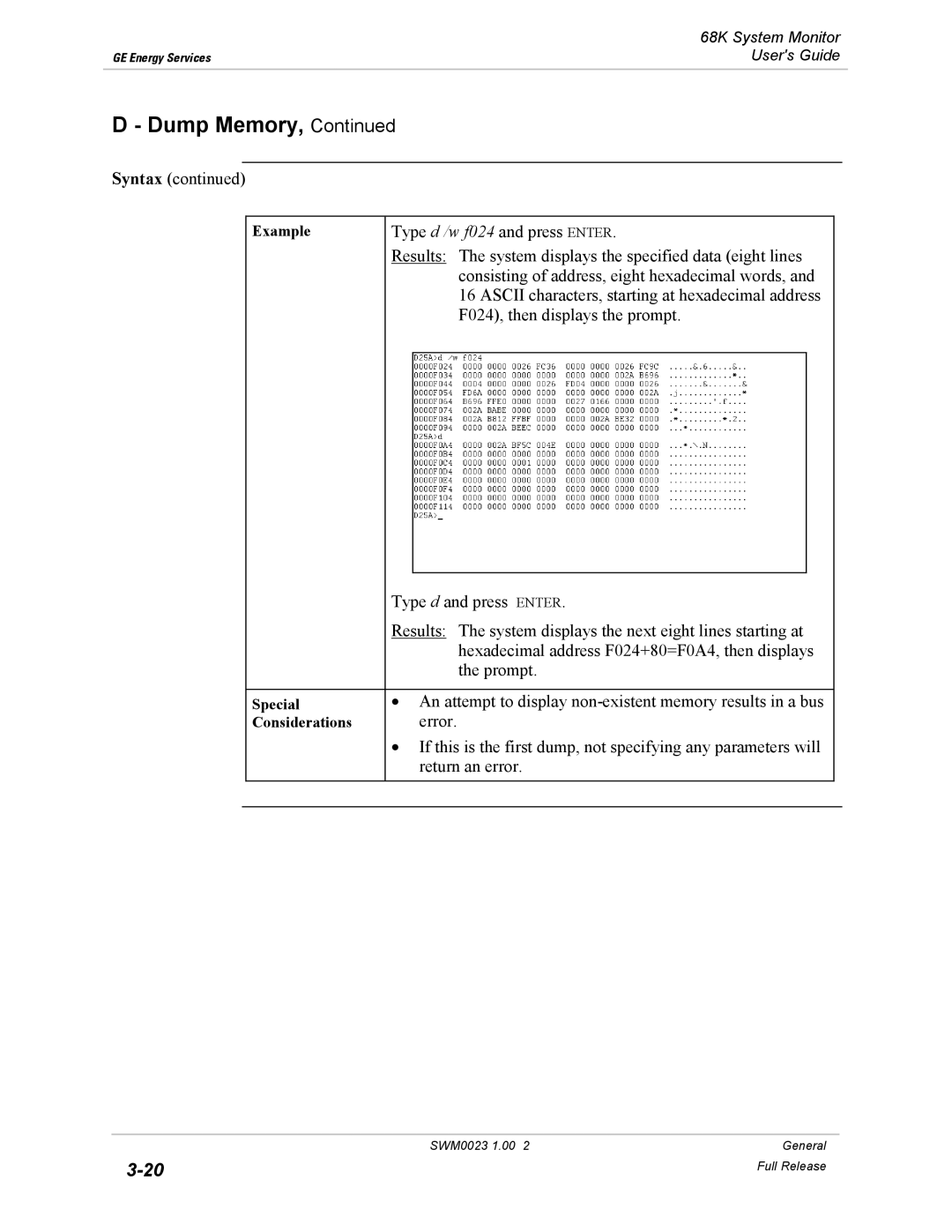 GE 68K System manual Syntax 