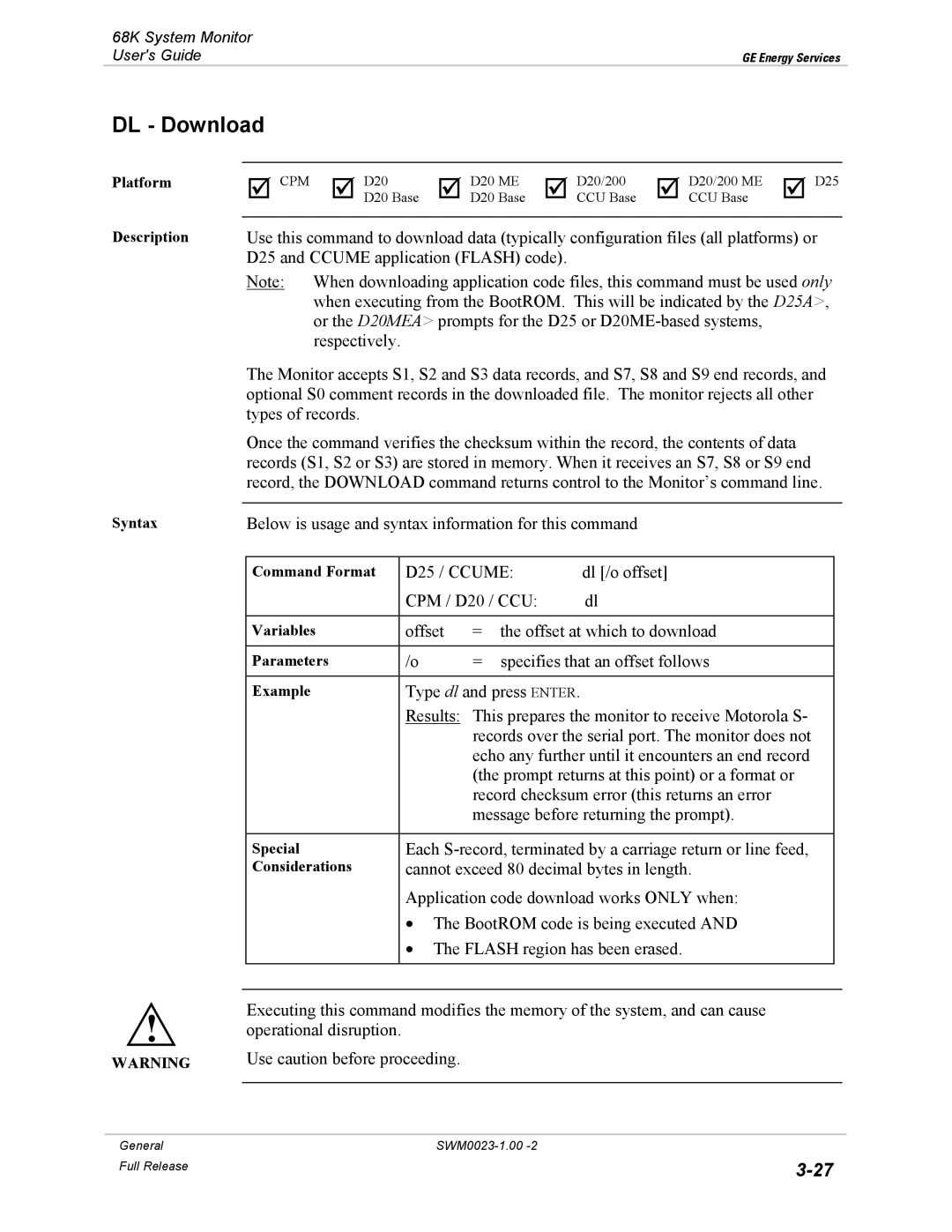 GE 68K System manual DL Download 