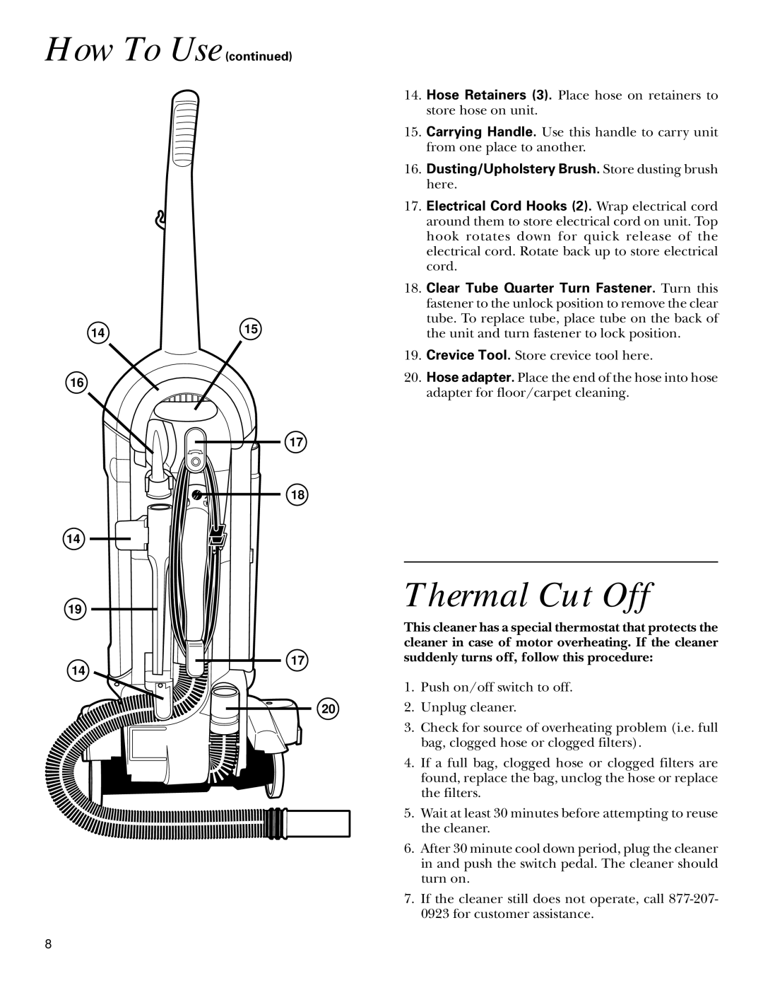 GE 71045, 106575 warranty Thermal Cut Off 