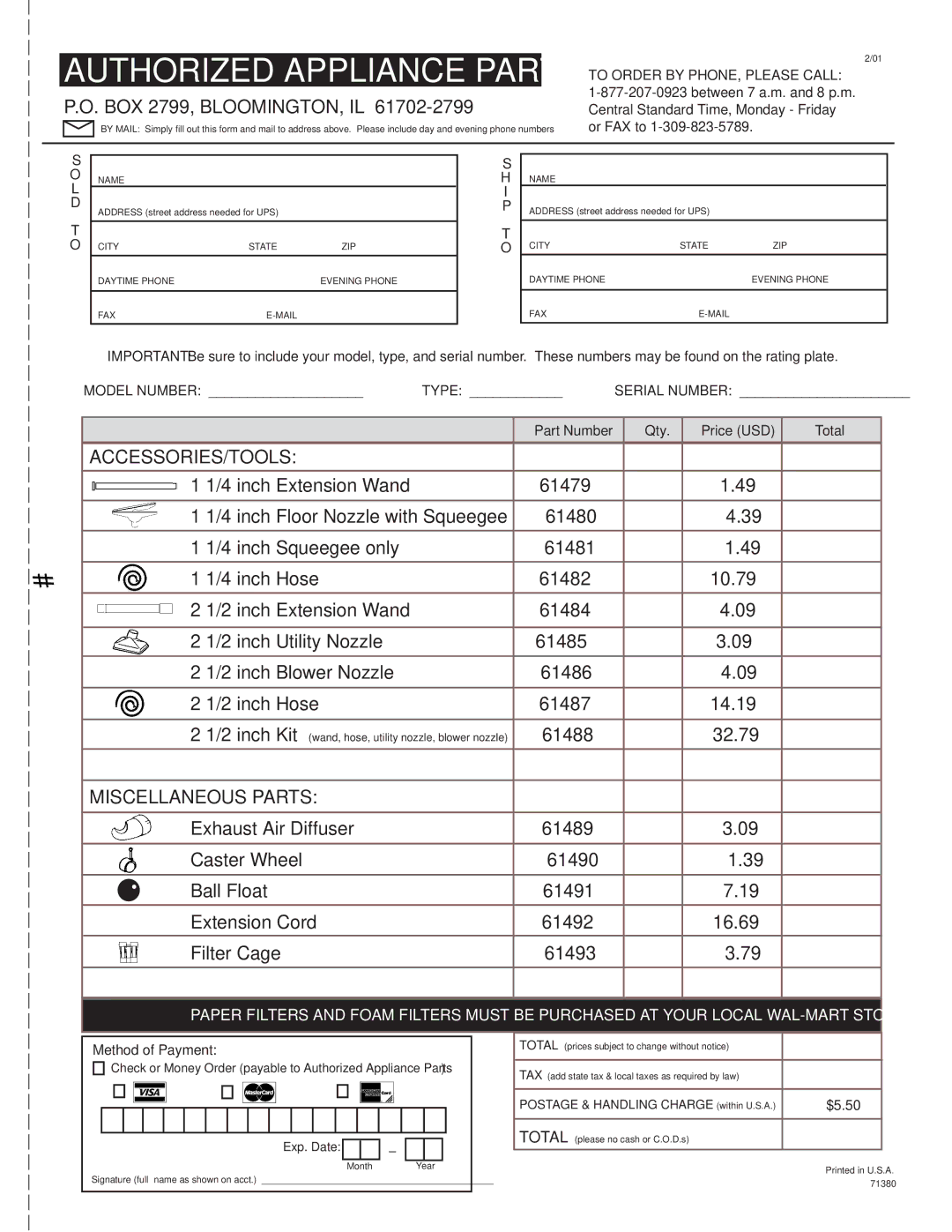 GE 71271, 106679 warranty Authorized Appliance Parts 