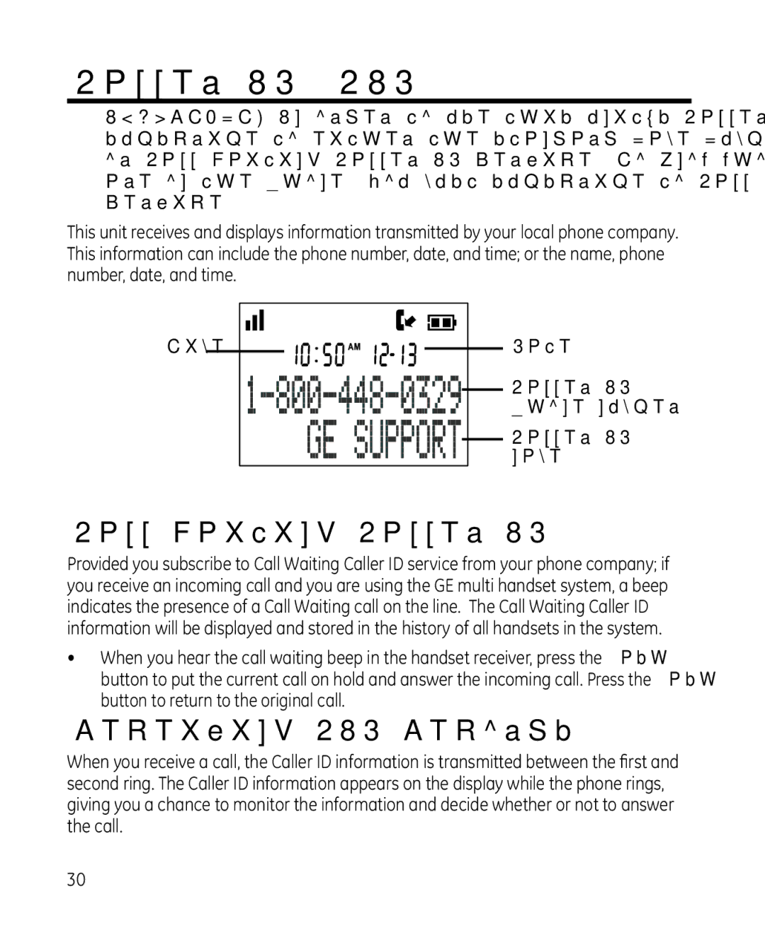 GE 81, 28214xx2, 28214xx1, 0008579 manual Caller ID CID, Call Waiting Caller ID, Receiving CID Records, Date 