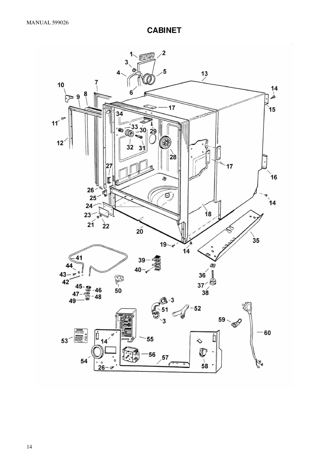 GE 813E, 812E, 912T, 712M, 913T manual Cabinet 