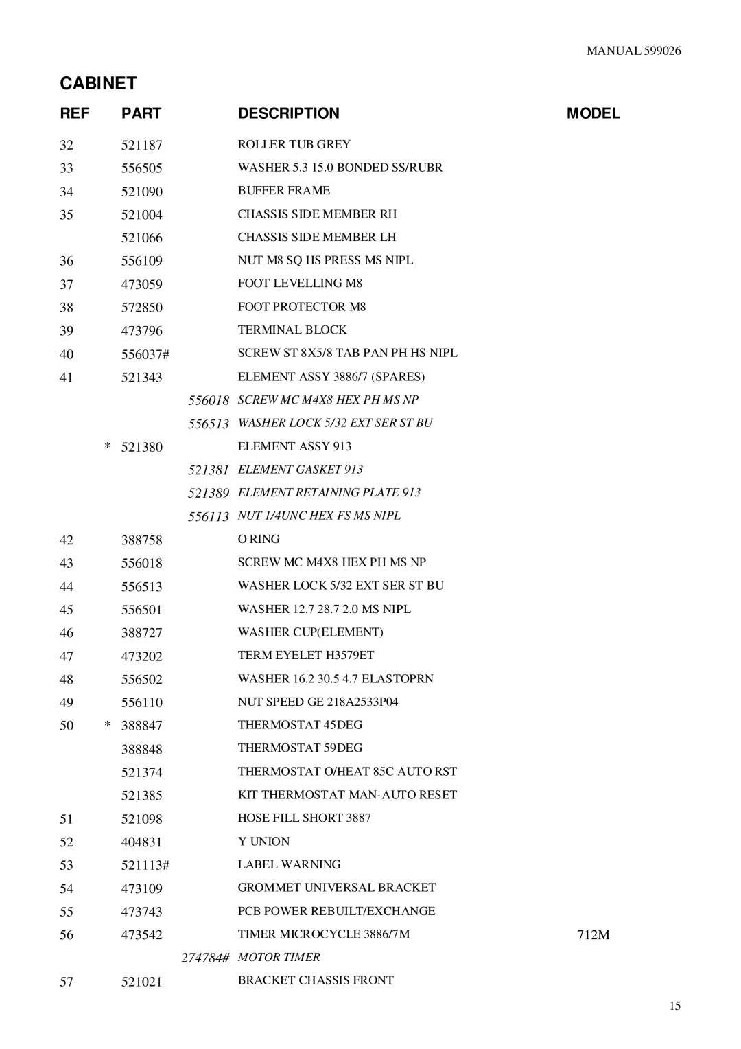 GE 812E, 912T, 712M, 913T, 813E manual 556018 