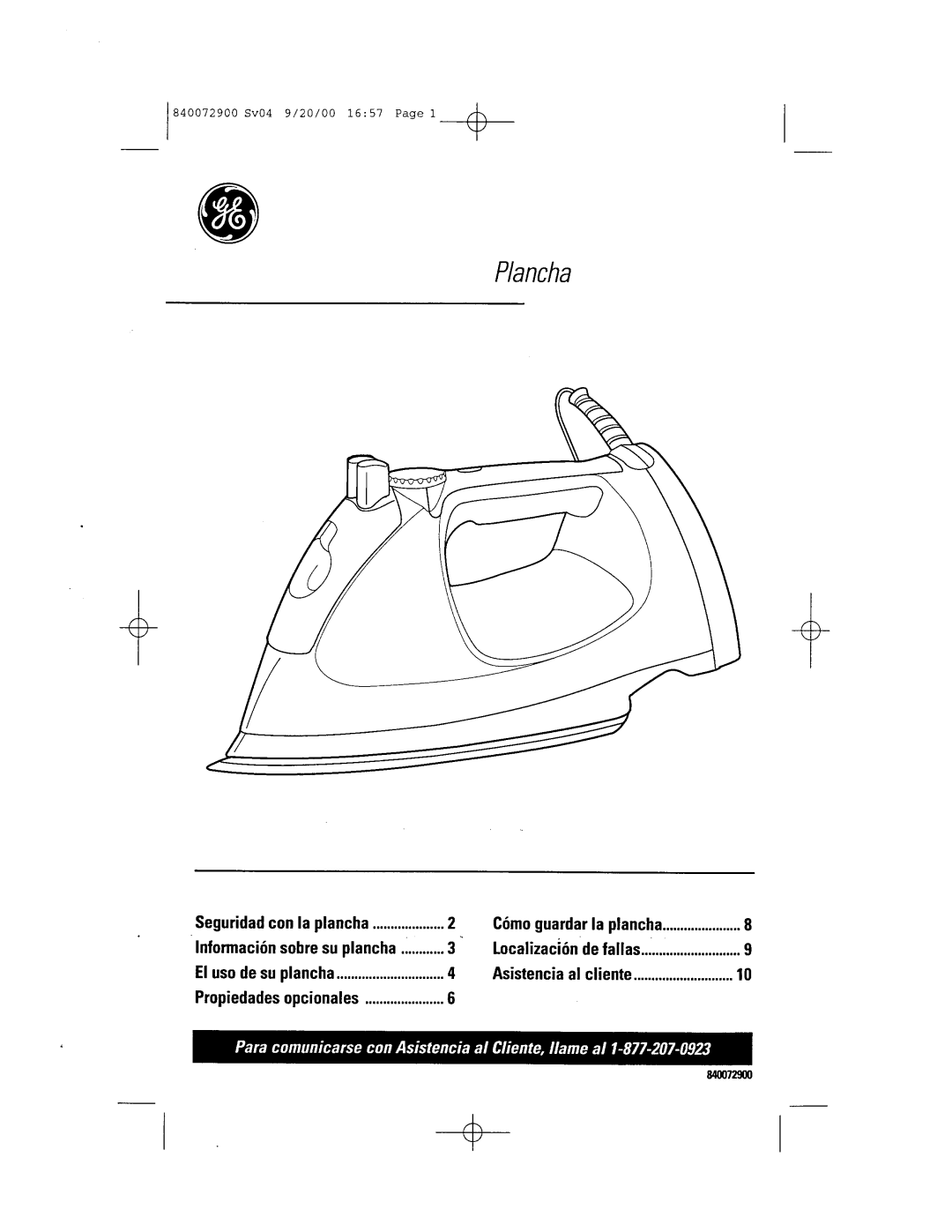 GE 840072900 manual 