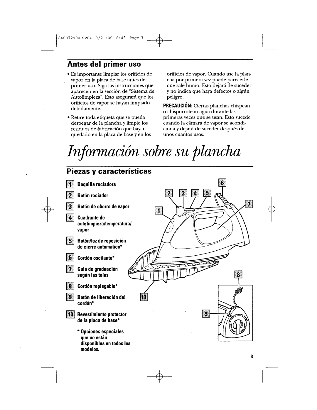 GE 840072900 manual 